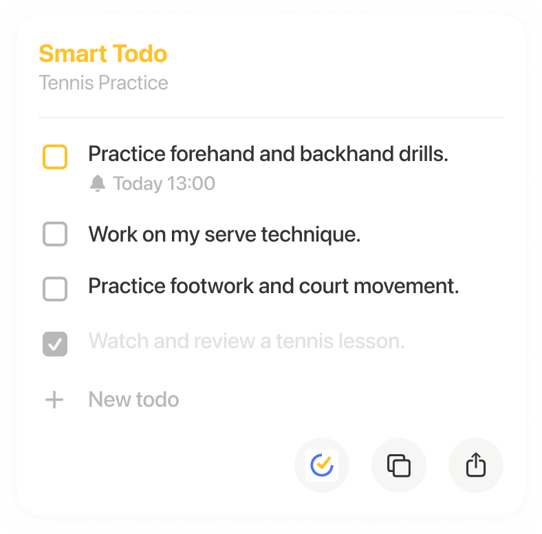 An automatically generated to-do list
