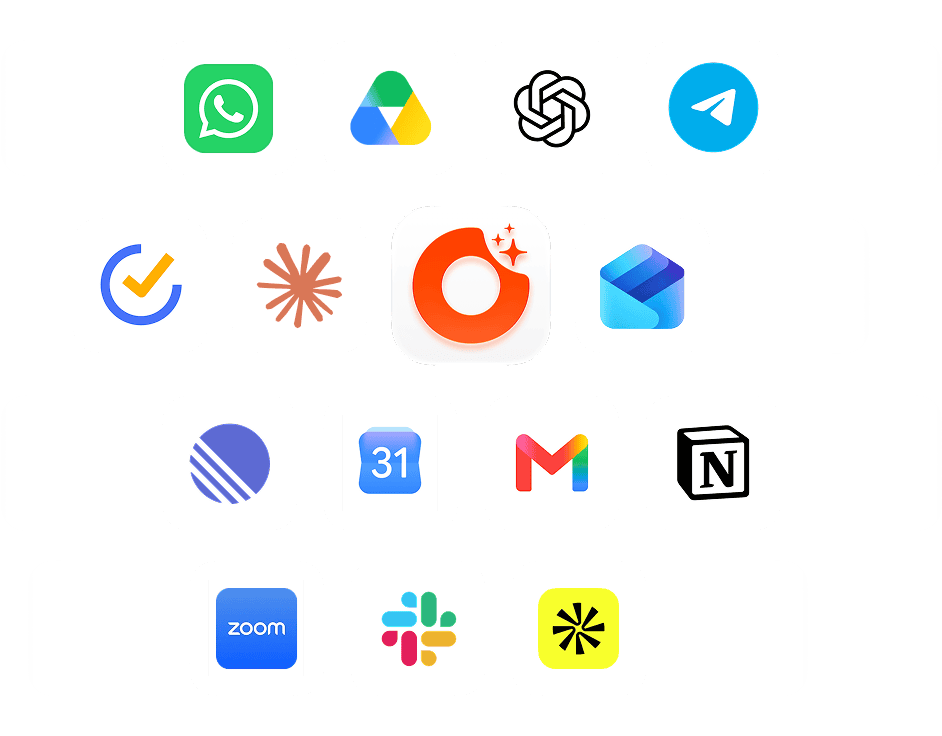 Connectable apps: WeChat, Telegram, WhatsApp, GitHub and more
